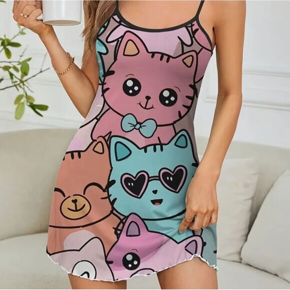Amazon Essentials Other - Curious Cats Women’s Night Gown sleep xl size ladies women kitty cat kitten cute